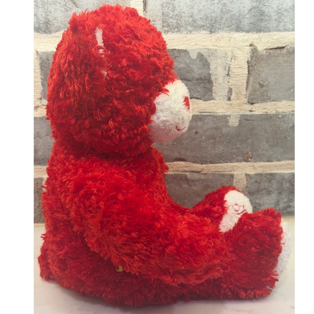 Build-A-Bear Red Hugs and Kisses Teddy Bear Valentine Plush Heart Swirl 16 inch - Picture 4 of 8